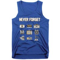 Never Forget Retro Vintage 90's Technology Old Gadgets Gift Tank Top