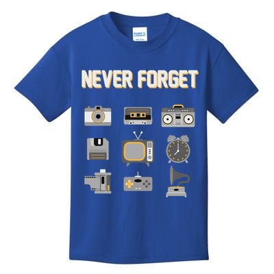 Never Forget Retro Vintage 90's Technology Old Gadgets Gift Kids T-Shirt