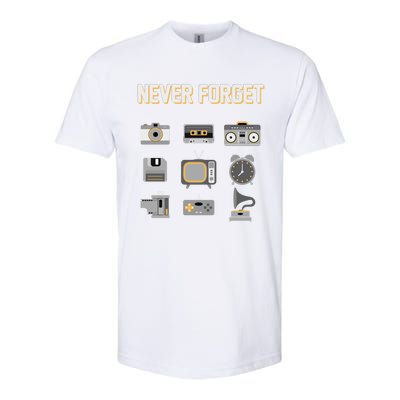 Never Forget Retro Vintage 90's Technology Old Gadgets Gift Softstyle® CVC T-Shirt