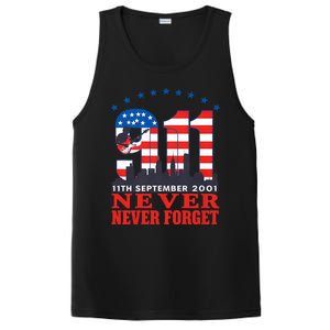 Never Forget September 11 2001 Memorial Day American Flag PosiCharge Competitor Tank