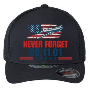 Never Forget September 11 2001 Memorial Day American Flag Flexfit Unipanel Trucker Cap