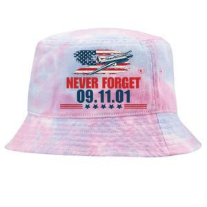 Never Forget September 11 2001 Memorial Day American Flag Tie-Dyed Bucket Hat