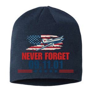 Never Forget September 11 2001 Memorial Day American Flag Sustainable Beanie