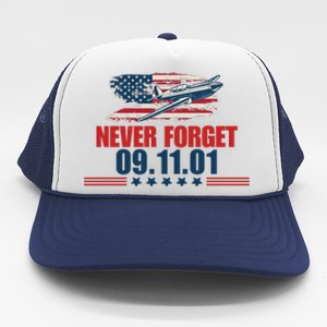 Never Forget September 11 2001 Memorial Day American Flag Trucker Hat