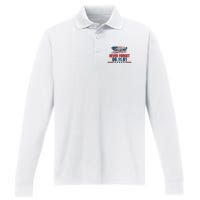 Never Forget September 11 2001 Memorial Day American Flag Performance Long Sleeve Polo