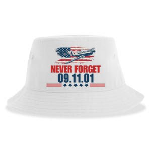 Never Forget September 11 2001 Memorial Day American Flag Sustainable Bucket Hat