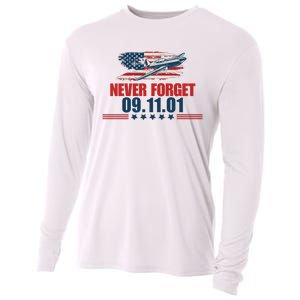 Never Forget September 11 2001 Memorial Day American Flag Cooling Performance Long Sleeve Crew