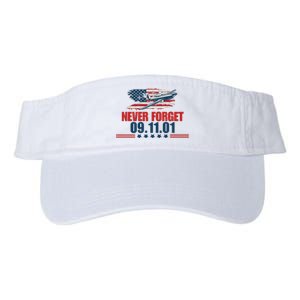 Never Forget September 11 2001 Memorial Day American Flag Valucap Bio-Washed Visor