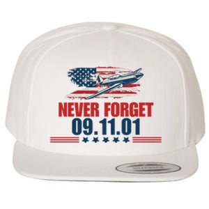 Never Forget September 11 2001 Memorial Day American Flag Wool Snapback Cap