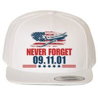 Never Forget September 11 2001 Memorial Day American Flag Wool Snapback Cap