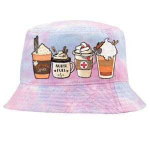 Nurse Fuel Spiced Coffee Thanksgiving Stethoscope Gift Tie-Dyed Bucket Hat