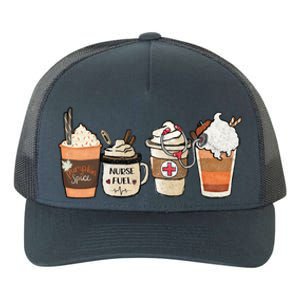 Nurse Fuel Spiced Coffee Thanksgiving Stethoscope Gift Yupoong Adult 5-Panel Trucker Hat