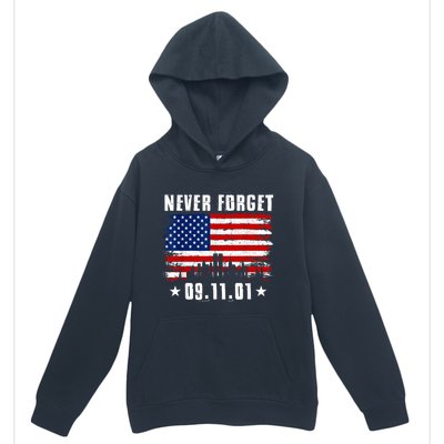 Never Forget September 11 2001 Memorial Day American Flag Urban Pullover Hoodie