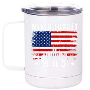 Never Forget September 11 2001 Memorial Day American Flag 12 oz Stainless Steel Tumbler Cup