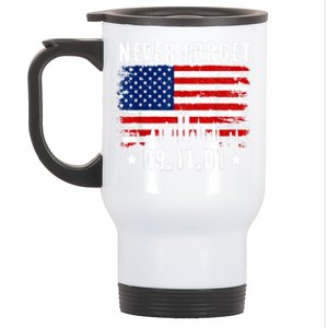 Never Forget September 11 2001 Memorial Day American Flag Stainless Steel Travel Mug