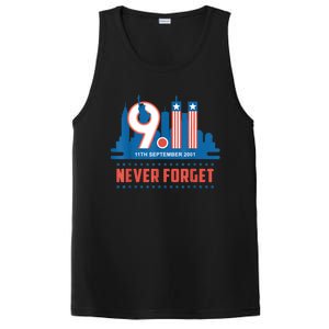 Never Forget September 11 2001 Memorial Day American Flag PosiCharge Competitor Tank