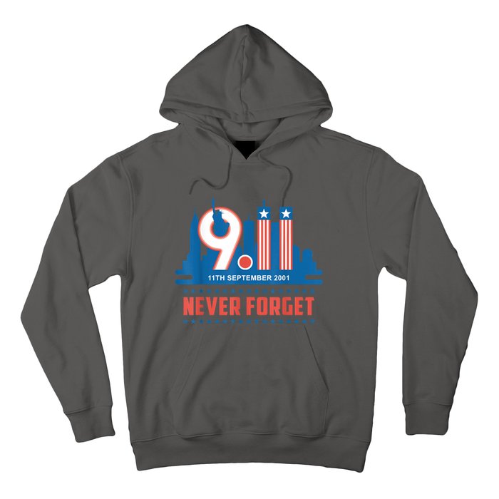 Never Forget September 11 2001 Memorial Day American Flag Hoodie