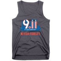 Never Forget September 11 2001 Memorial Day American Flag Tank Top