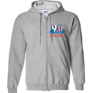 Never Forget September 11 2001 Memorial Day American Flag Full Zip Hoodie