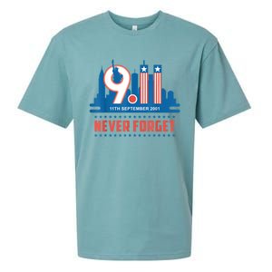 Never Forget September 11 2001 Memorial Day American Flag Sueded Cloud Jersey T-Shirt