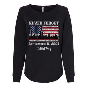 Never Forget September 11 2001 Memorial Day American Flag Womens California Wash Sweatshirt