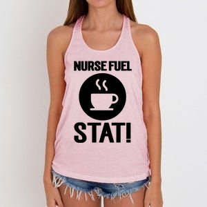 Nurse Fuel Stat Funny Coffee Meaningful Gift Women's Knotted Racerback Tank