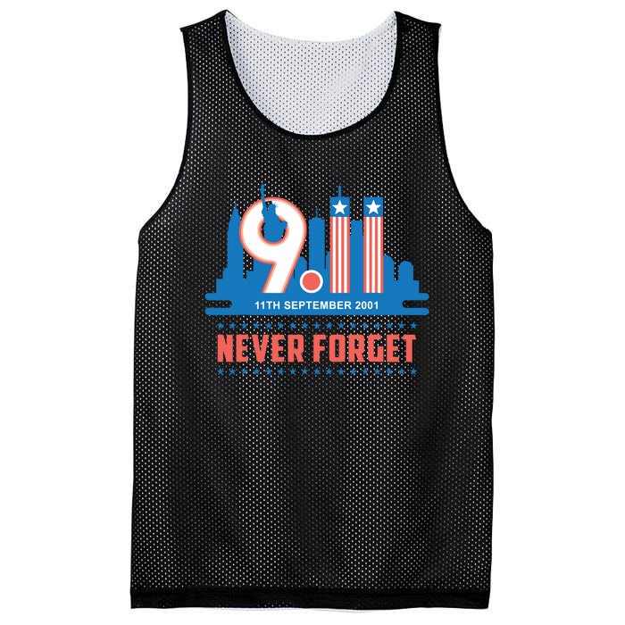 Never Forget September 11 2001 Memorial Day American Flag Mesh Reversible Basketball Jersey Tank