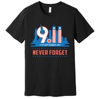 Never Forget September 11 2001 Memorial Day American Flag Premium T-Shirt