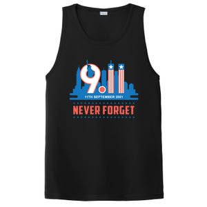 Never Forget September 11 2001 Memorial Day American Flag PosiCharge Competitor Tank