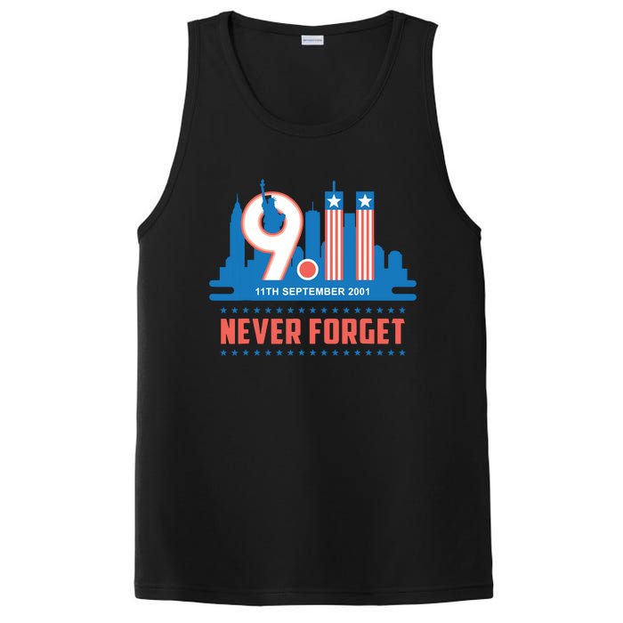 Never Forget September 11 2001 Memorial Day American Flag PosiCharge Competitor Tank