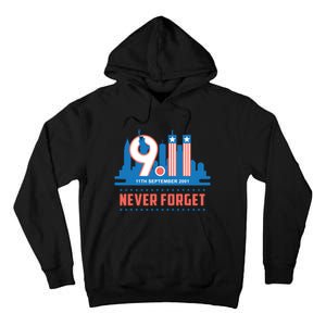 Never Forget September 11 2001 Memorial Day American Flag Tall Hoodie