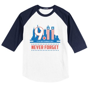 Never Forget September 11 2001 Memorial Day American Flag Baseball Sleeve Shirt