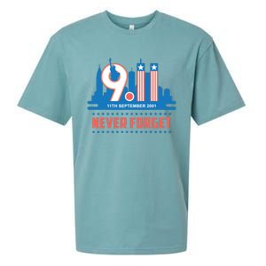 Never Forget September 11 2001 Memorial Day American Flag Sueded Cloud Jersey T-Shirt