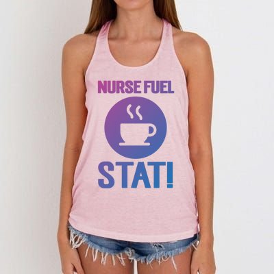 Nurse Fuel Stat Funny Coffee Meaningful Gift Women's Knotted Racerback Tank