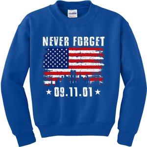 Never Forget September 11 2001 Memorial Day Kids Sweatshirt