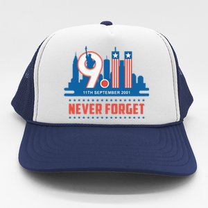 Never Forget September 11 2001 Memorial Day American Flag Trucker Hat