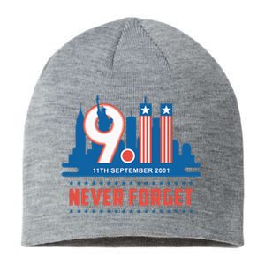 Never Forget September 11 2001 Memorial Day American Flag Sustainable Beanie