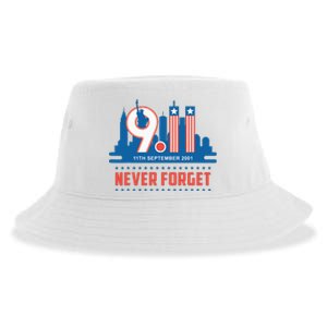 Never Forget September 11 2001 Memorial Day American Flag Sustainable Bucket Hat