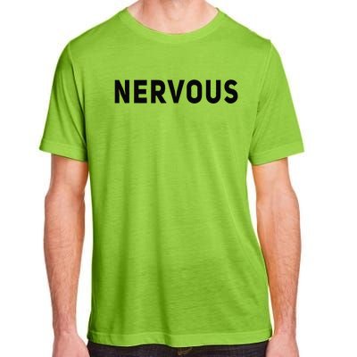 NERVOUS Funny Safety Dog Style Anxiety Tee Adult ChromaSoft Performance T-Shirt