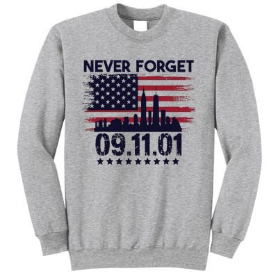 Never Forget September 11 2001 American Flag Sweatshirt