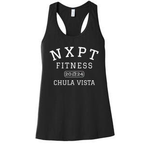 Nxpt Fitness Studio 2024 Retro College Style Chula Vista Ca Women's Racerback Tank