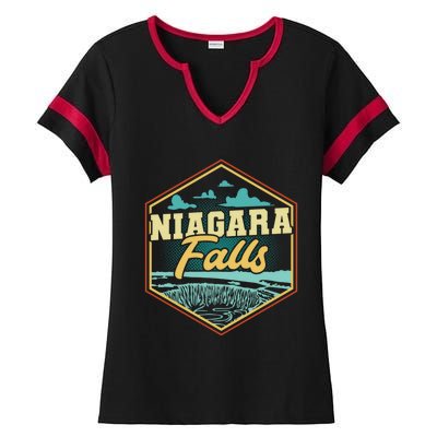 Niagara Falls Souvenir Cool Gift Matching Last Minute Gift Ladies Halftime Notch Neck Tee