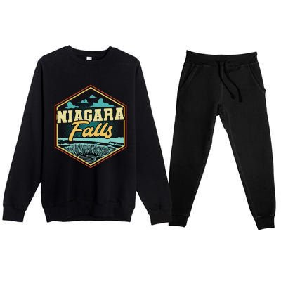 Niagara Falls Souvenir Cool Gift Matching Last Minute Gift Premium Crewneck Sweatsuit Set