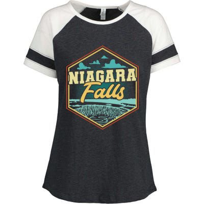 Niagara Falls Souvenir Cool Gift Matching Last Minute Gift Enza Ladies Jersey Colorblock Tee