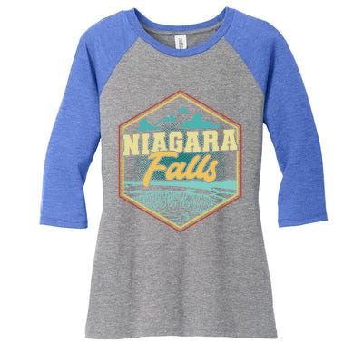 Niagara Falls Souvenir Cool Gift Matching Last Minute Gift Women's Tri-Blend 3/4-Sleeve Raglan Shirt