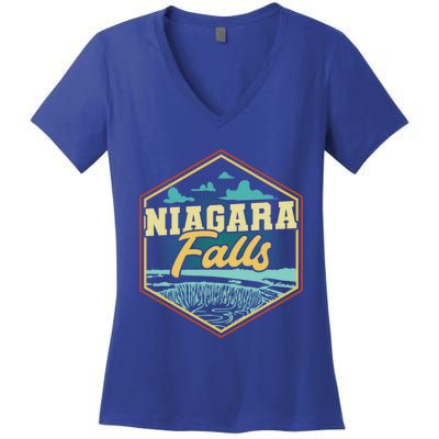 Niagara Falls Souvenir Cool Gift Matching Last Minute Gift Women's V-Neck T-Shirt