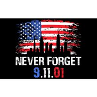 Never Forget September 11 2001 Memorial Day American Flag Bumper Sticker