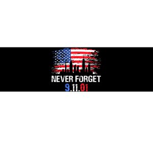 Never Forget September 11 2001 Memorial Day American Flag Bumper Sticker