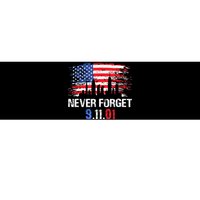 Never Forget September 11 2001 Memorial Day American Flag Bumper Sticker