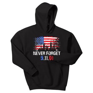 Never Forget September 11 2001 Memorial Day American Flag Kids Hoodie